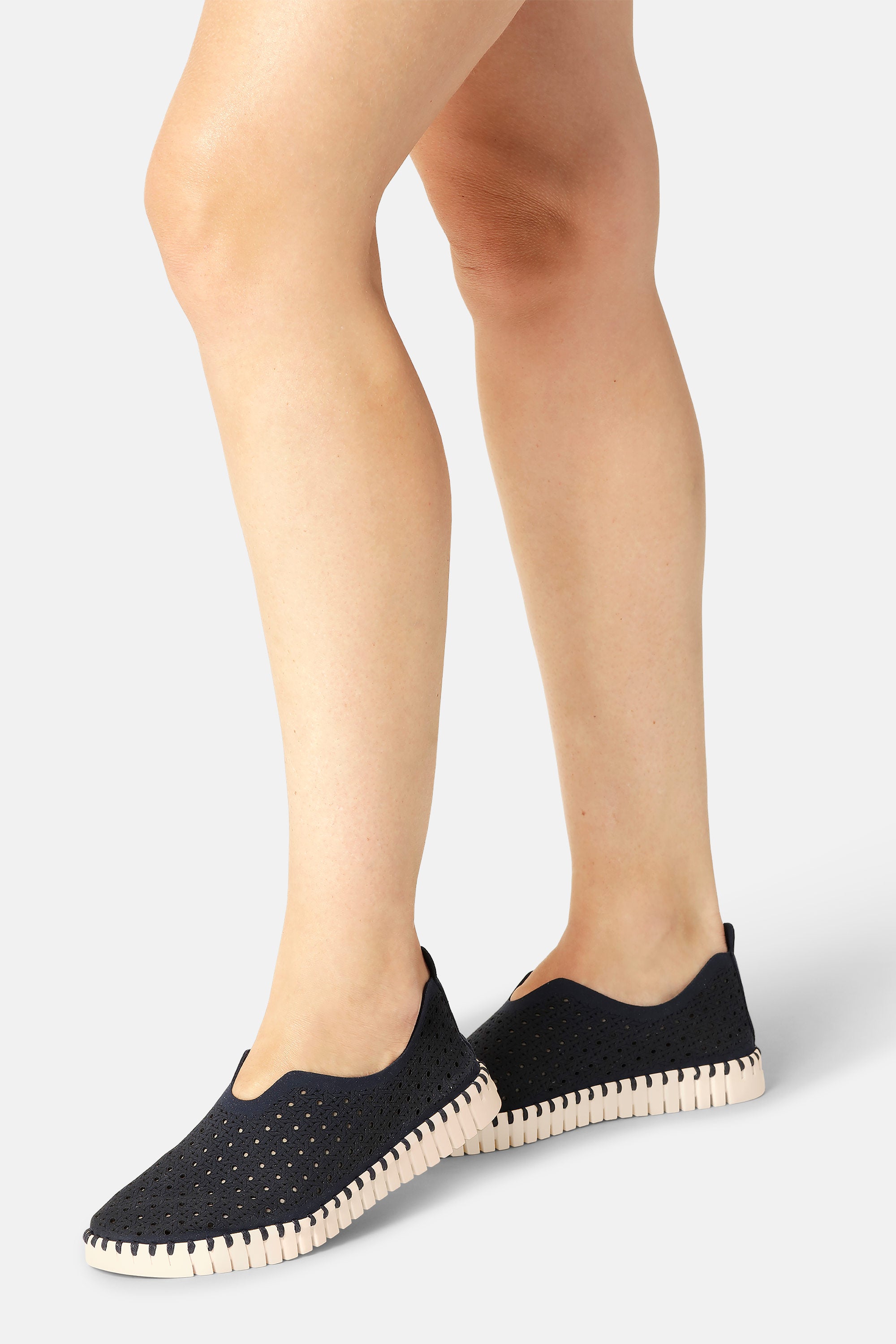 Tulip Sko - Dark Indigo Pearled Ivory